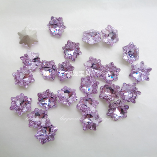 超精尖底雪花款 DIY饰品配件水晶玻璃钻美甲镶嵌异形钻 约8MM