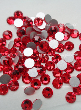 整包大红色平底水钻 圆形钻 玻璃钻 手机壳贴钻 美甲粘钻工艺品钻