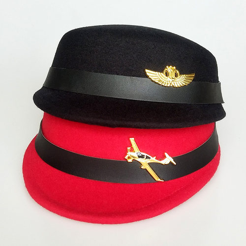 厦航空姐帽子女款航空空姐小礼帽表演帽礼仪帽宴会帽大红礼宾女帽-封面