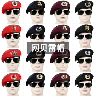 贝雷帽男夏季网眼保安帽韩版英伦青年潮人水兵舞帽子船帽女蓓蕾帽
