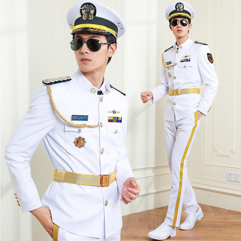 新款保安制服形象岗保安服外套白色立领物业售楼部制服套装礼宾服