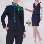 春款 民生银行行服制服ol女衬衫 长袖 套装 前台主持人工作服 职业正装