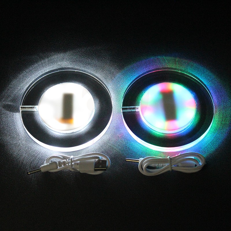 酒术酒吧ktv夜店充电透明亚克力鸡尾酒led发光杯垫调酒底座发光灯