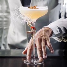 酒术超高脚马天尼杯日式酒吧鸡尾酒杯宽口马提尼杯创意碟形香槟杯