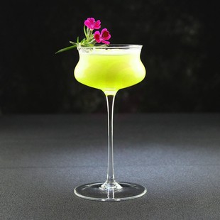 酒术日式 水晶玻璃商用高脚鸡尾酒杯酒吧专用设计感蝶形马天尼杯子