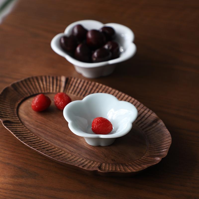 陶瓷青瓷花瓣酱油碟中式调料