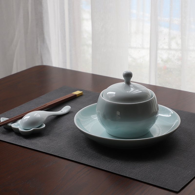 山水一间莲花煲汤碗泡饭碗厚实陶瓷汤碗甜品汤盅吃燕窝海参鲍鱼碗