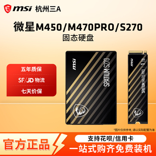 M470PRO1TB笔记本台式 S270 SSD固态硬盘M.2PCIE4.0 500G 微星M450