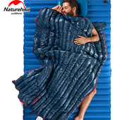 Naturehike挪客信封鸭绒羽绒睡袋户外秋冬季 成人抓绒超轻露营加厚