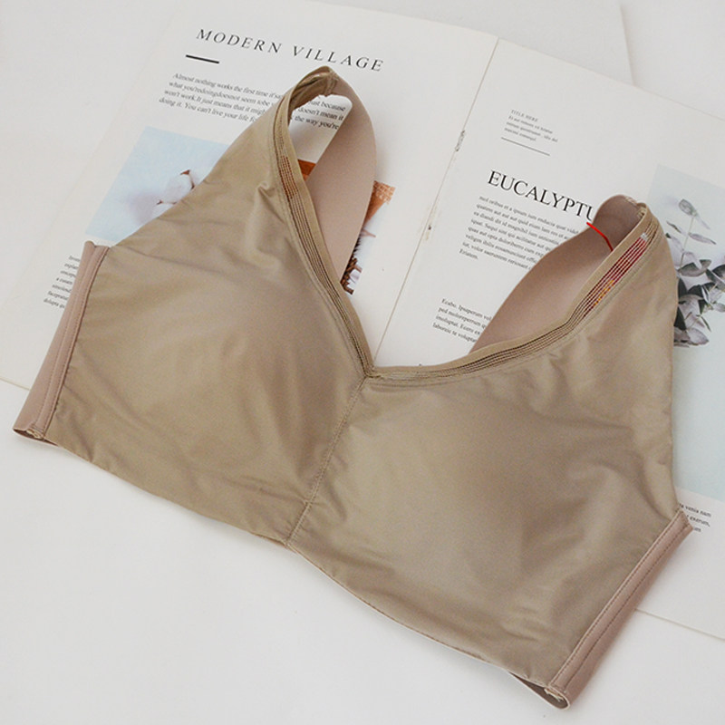 3D软支撑无钢圈养护型薄内衣 蚕丝无痕文胸  宽肩带 75-95ABCD