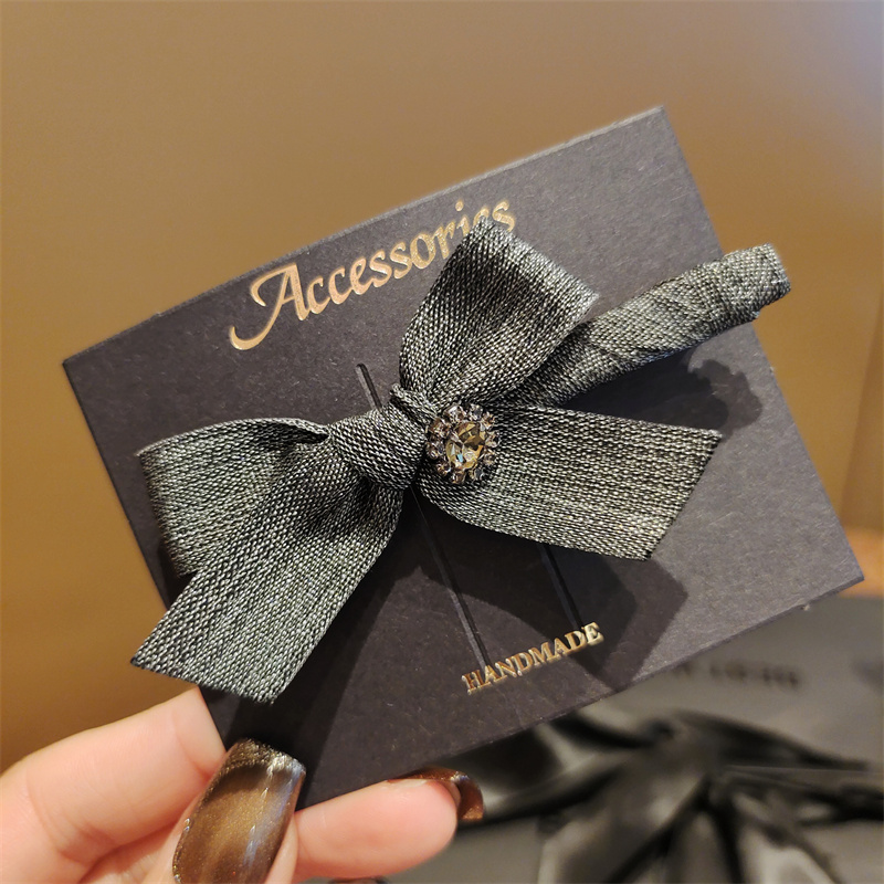 布艺手工点钻蝴蝶结边夹