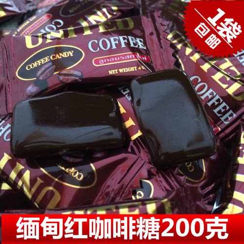 缅甸咖啡糖UNITED红色包装200g