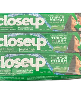 缅甸越南Closeup白人牙膏 薄荷清新口腔清洁160g
