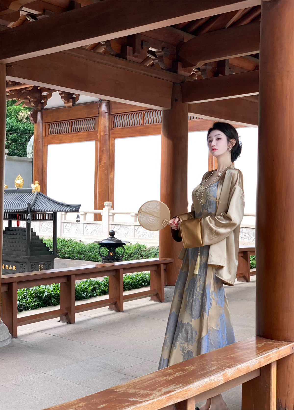 SUN YAQIAO [JINHUA GARDEN] EARLY AUTUMN NEW NEW CHINESE STYLE COMPOUND SAND GOLD DARK PATTERN NATIONAL STYLE LOOSE COAT