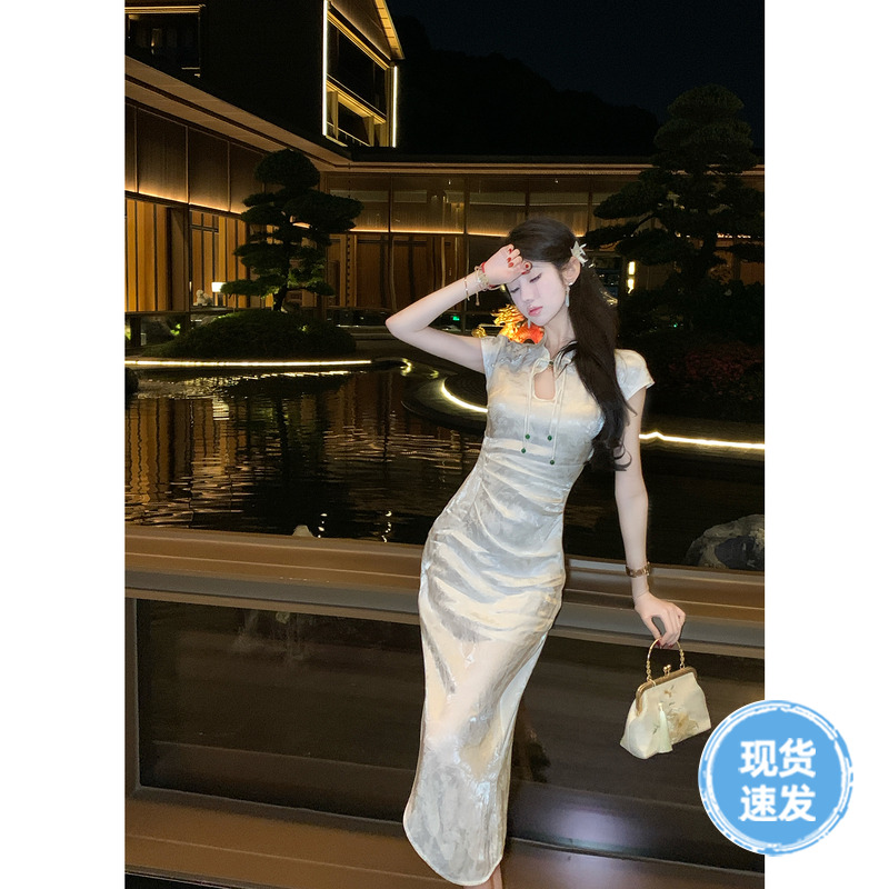 Sun雅乔【明月几时】新中式国风旗袍连衣裙