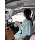 宽松马卡龙色环保水貂绒草草仿皮草长外套女 冬装 Sun雅乔 偏爱