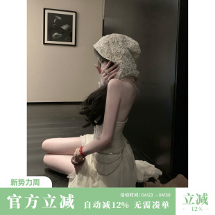 Sun雅乔【巴赫旧约】重工蕾丝刺绣网纱连帽连衣裙