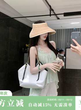 Sun雅乔【风与夏】夏季百搭简约白色重工蕾丝刺绣花边亚麻短裤女