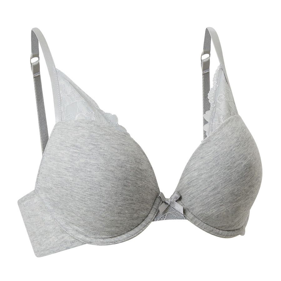 素雅文胸盘子胸好穿低鸡心钢圈