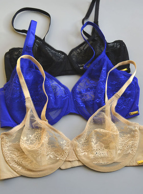 60GH60BC小底围大杯英goss*软滑蕾丝美丽性感透视超薄文胸