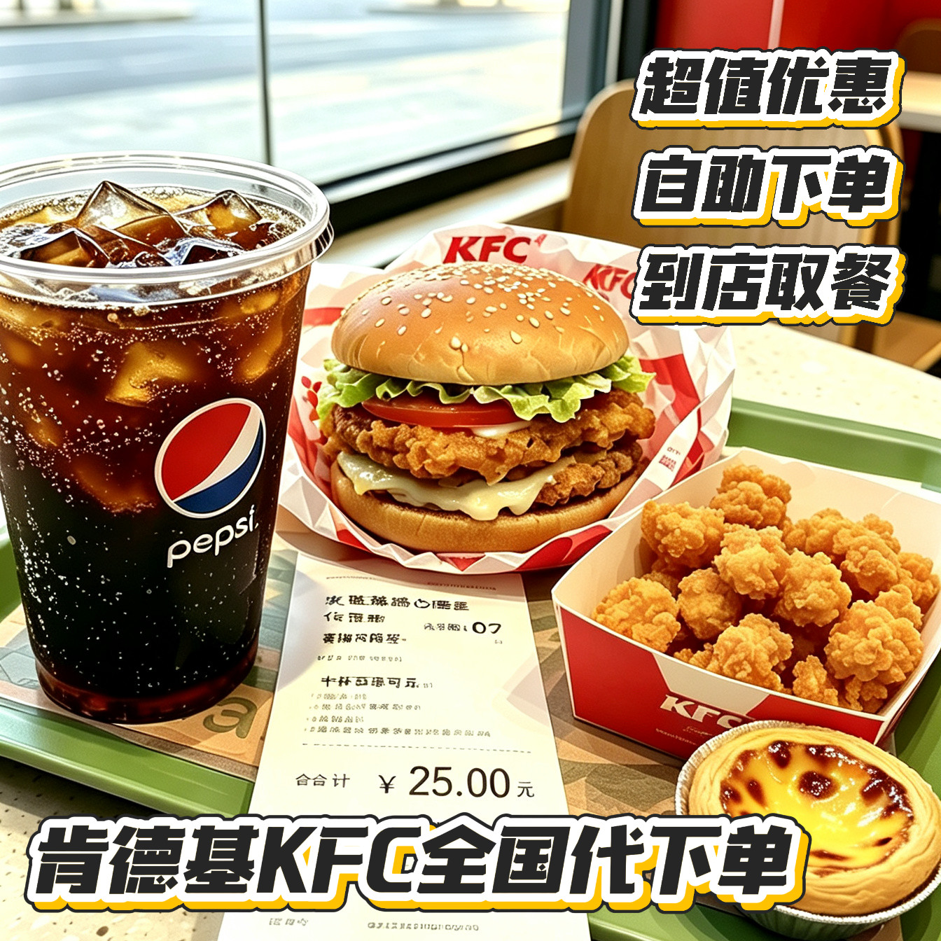肯德基KFC全国代下单四件套优代金券/提货券