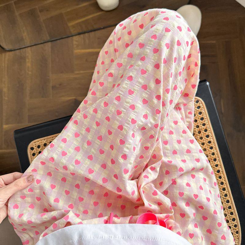 日系甜美ins风草莓睡裤春夏纯棉泡泡纱薄款宽松大码可外穿遛弯裤,女士内衣/男士内衣/家居服,睡裤/家居裤,淘宝优惠券,粉丝福利购,淘宝优惠卷