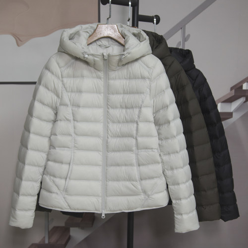 冬季轻薄90绒收腰女羽绒服