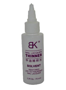 BK指甲油稀释液/稀释剂甲油拯救者送钢珠70ML大瓶装 甲油胶稀释剂