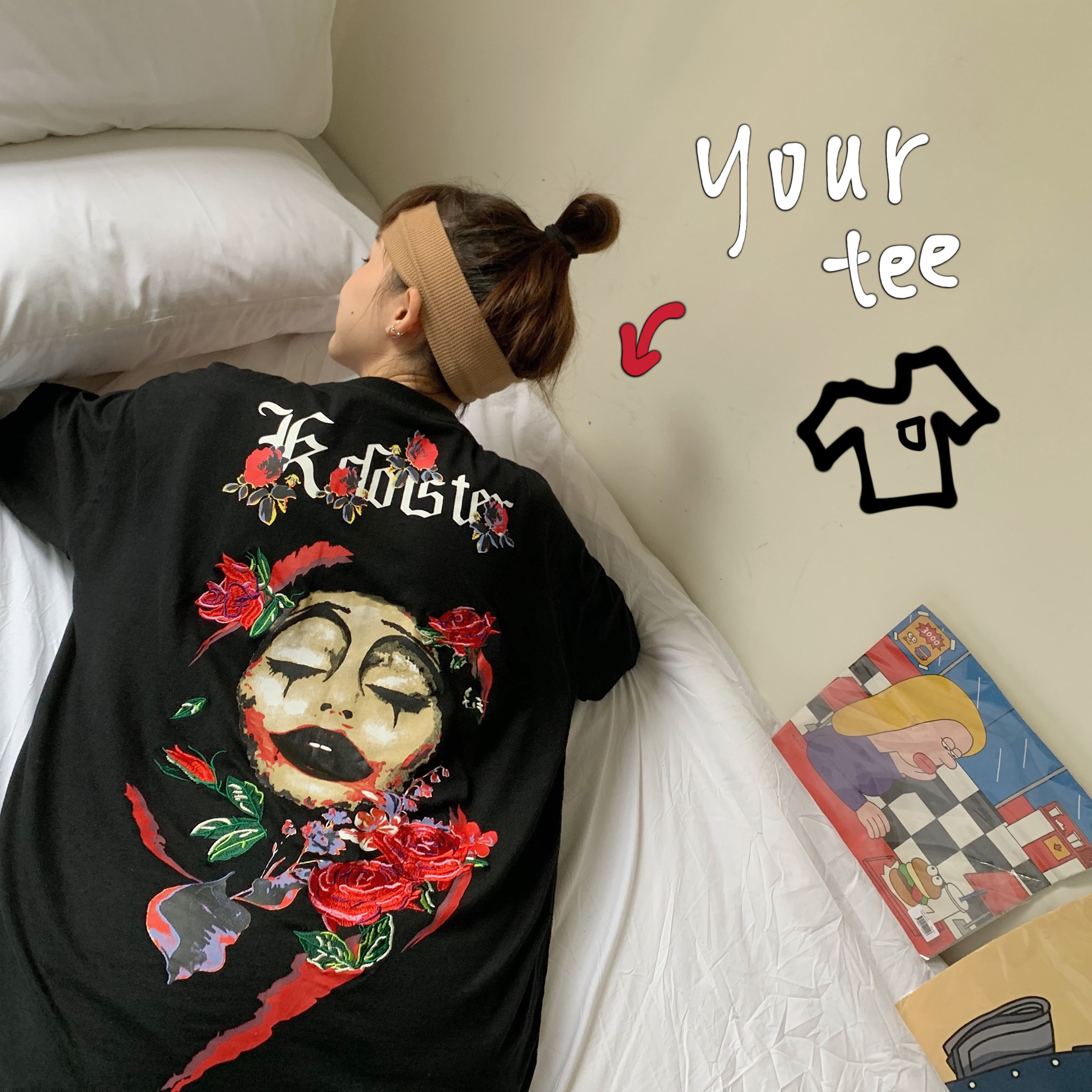 Real shooting of fashion brand summer clothes: BF style short sleeve men's and women's loose lovers T-shirt student half sleeve Korean version