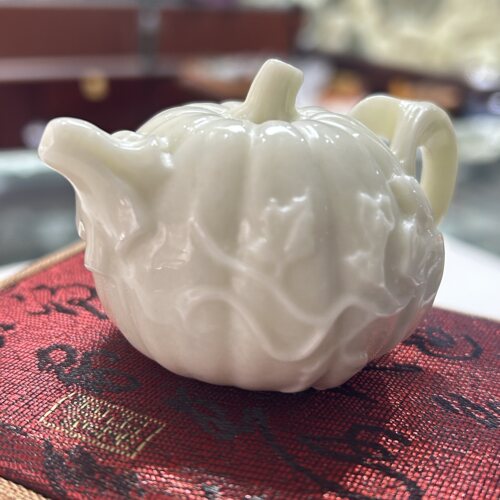 蓝田玉手把件把把壶茶桌书房办公桌客厅小摆件礼品长80宽58毫米