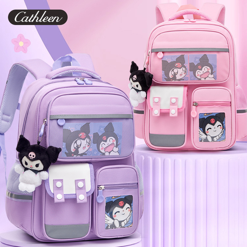 新款小学生书包女孩轻便减负一三六年级年级牛津布儿童双肩包