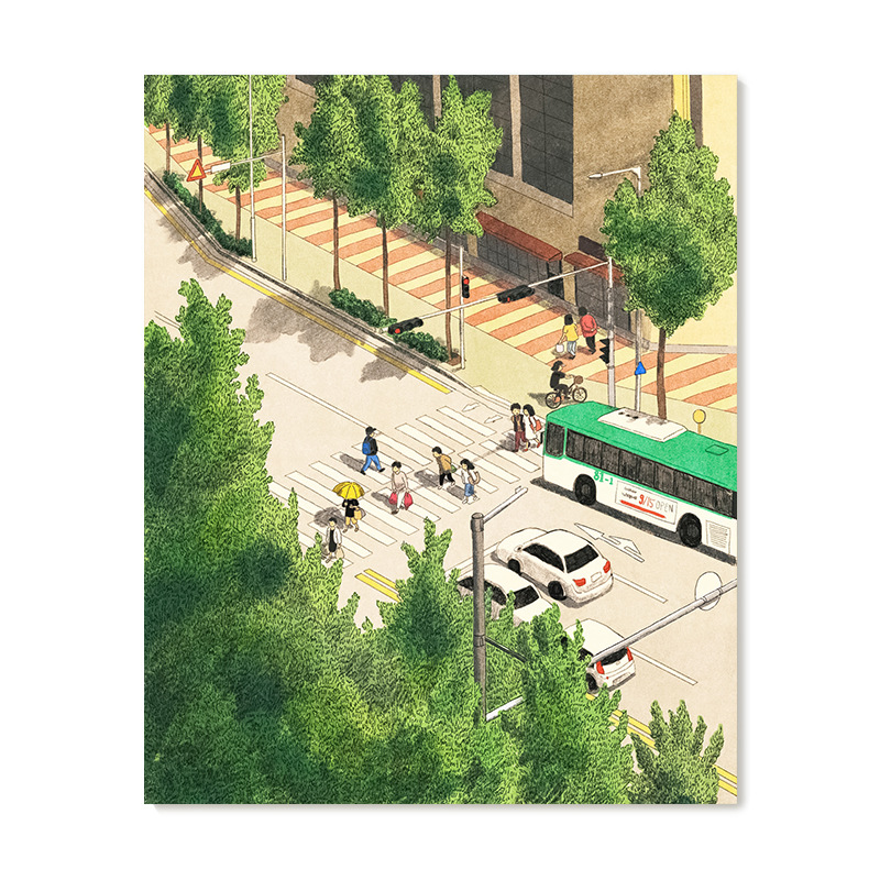 【艺术版画】插画师Banzisu复刻艺术版画日式漫画治愈系装饰画芯