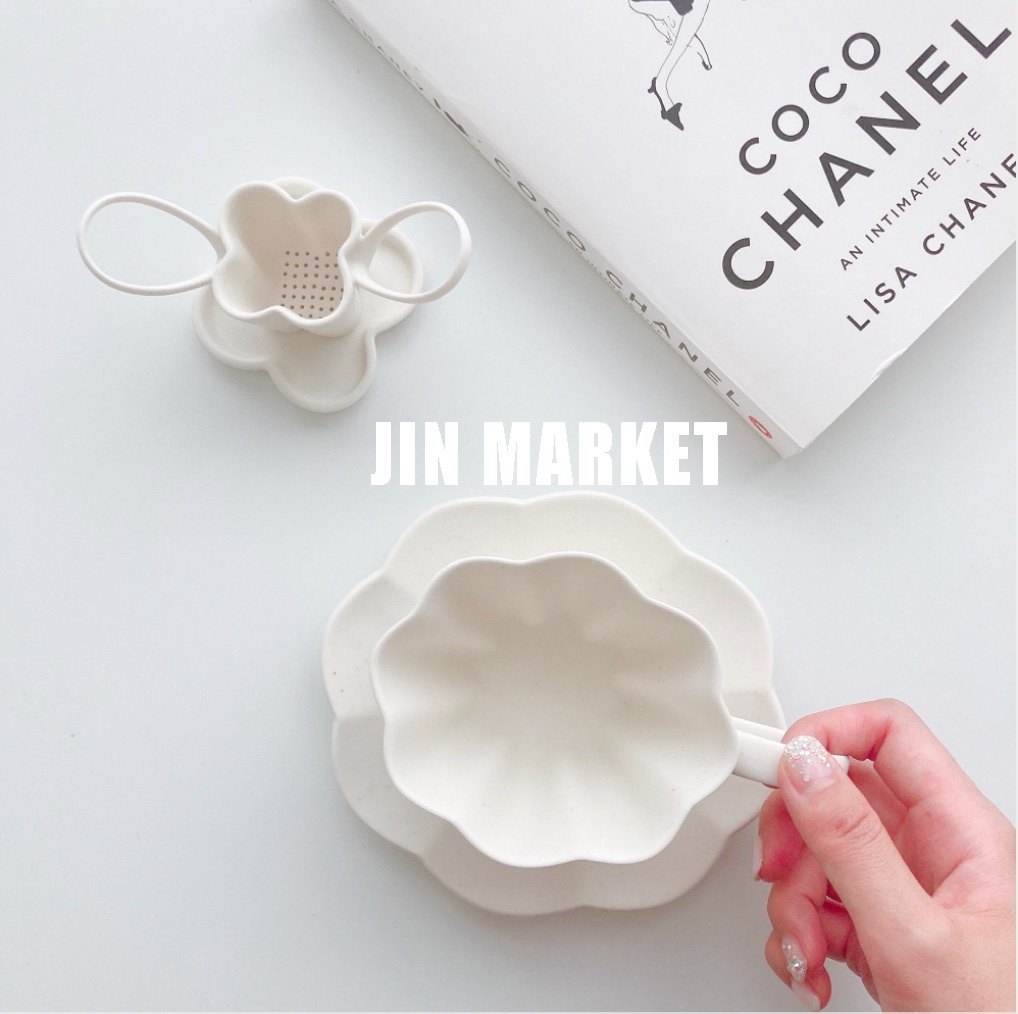 JinMarket韩国代购 ins博主Jimin花朵茶杯 餐具 茶漏 马克杯