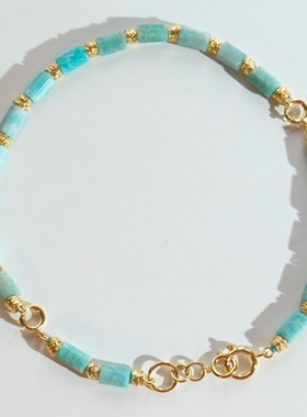 anyawareness天河石紫锂辉项链