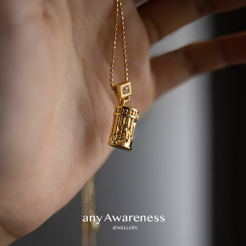 anyAwareness锆石神庙柱锁骨链
