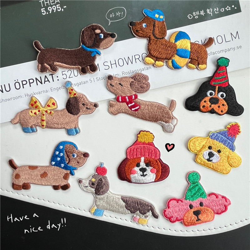 卡通刺绣狗狗宠物胸针别针装饰