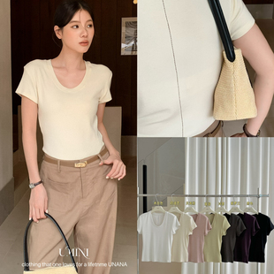 自留百搭U领高弹力显瘦后背明线设计感内搭小衫 26年春款 上新经典