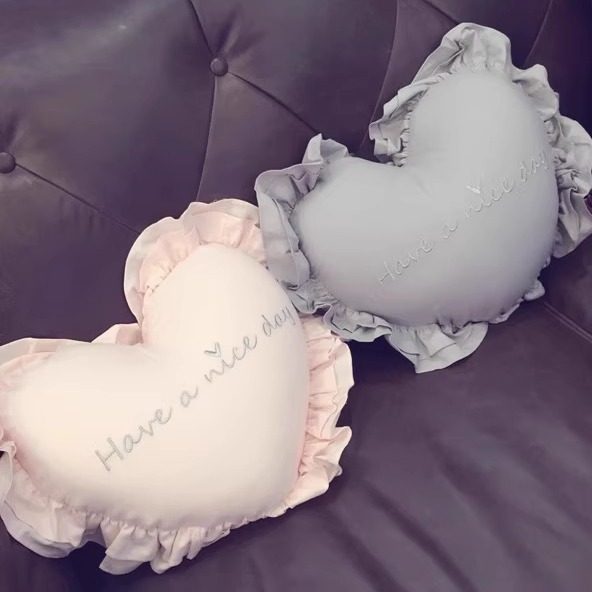 日本梨花 双层花边 含芯 爱心抱枕 可爱 纯棉款 可拆卸 含芯,居家布艺,靠垫/抱枕,淘宝优惠券,粉丝福利购,淘宝优惠卷