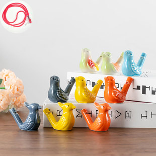 动物小鸟水鸟口哨陶瓷加叫声幼儿童礼品动物玩具工艺品节日礼品