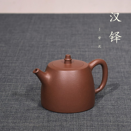 砺砂茗陶 潘东汉铎壶全手工宜兴名家紫砂壶 深井老紫泥 收藏级