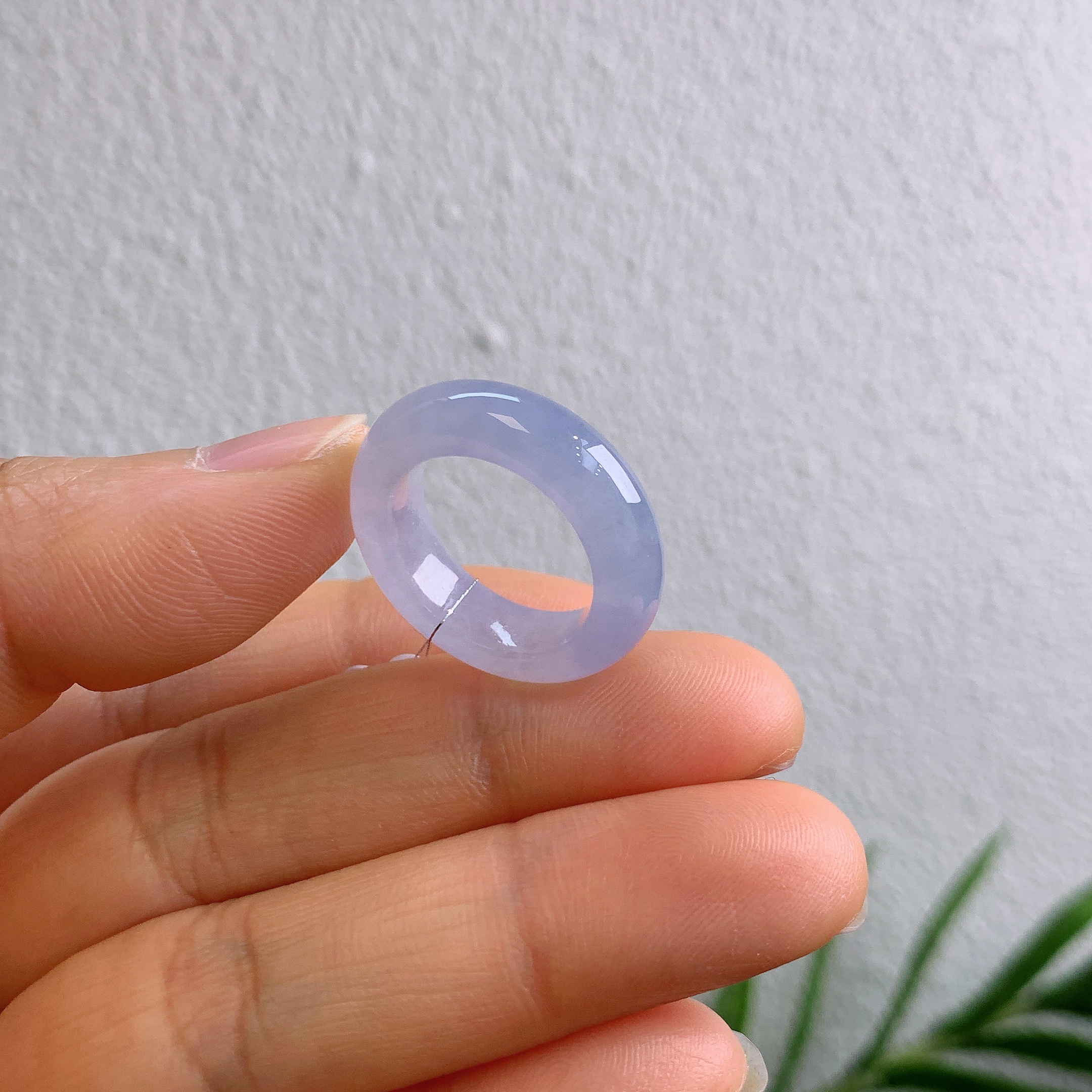 11-12圈口缅甸天然翡翠A货冰紫罗兰戒指A300#