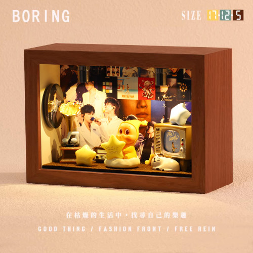 张杰周边造景相框桌面摆件送礼