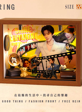 刘宇宁周边专辑相框小屋小纪念创意音乐造景手工礼物微缩装饰摆件
