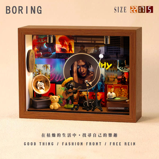 王嘉尔周边音乐专辑相框创意桌面礼物造景摆件生日礼品送男生女生