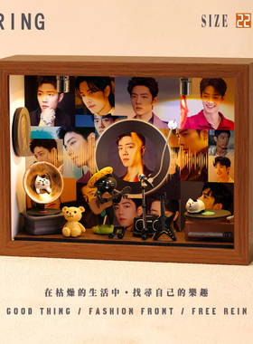 肖战周边音乐专辑相框创意桌面礼物造景摆件生日礼品送男生女生