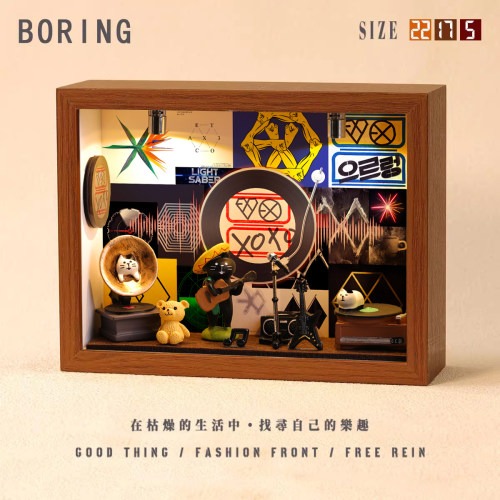 EXO周边音乐专辑相框创意桌面礼物造景摆件生日礼品送男生女生
