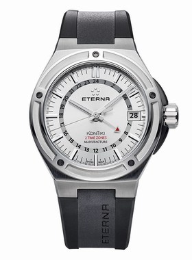 ETERNA绮年华3日链双时区自产机芯瑞士自动机械商务男手腕表 7740
