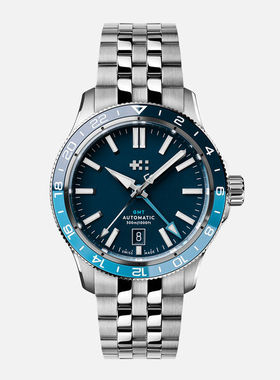 Christopher Ward C60 GMT双时区夜光防水瑞士自动机械商务男手表