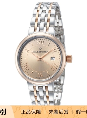 宝齐莱Carl F.Bucherer 18K玫瑰金间金瑞士自动机械女士手表10320