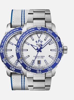 Christopher Ward埃弗顿联名款限量夜光防水瑞士自动机械运动手表